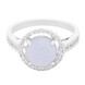 Anello in argento con Calcedonio Blu