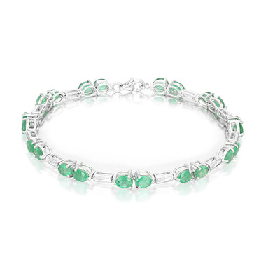 Sambia-Smaragd-Silberarmband