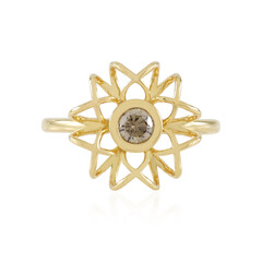 I2 Champagne Diamond Silver Ring