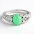Anello in argento con Crisoprasio Imperiale