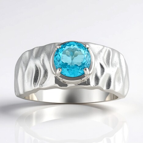 Anello in argento con Apatite Blu (de Melo Essence)