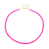 Äthiopischer Pinkfarbener Opal-Silberhalskette