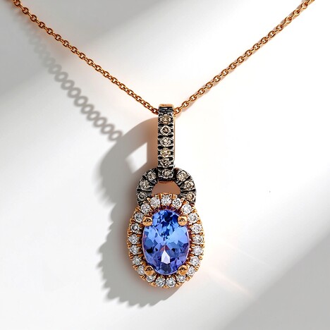 Collana in oro con Tanzanite AAA