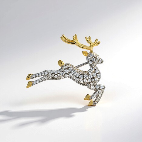 Broche en argent et Zircon (Adela Silber)