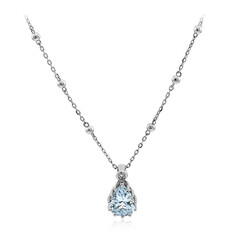 10K Brazilian Aquamarine Gold Necklace