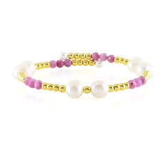 Bracciale in acciaio con Perla d'Acqua Dolce Bianca (Riya)