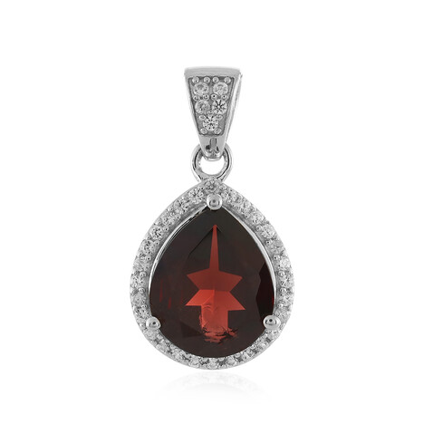 Mosambik-Granat-Silberanhänger