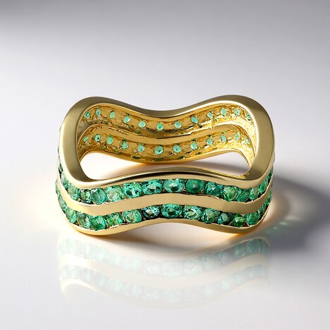 Anello in oro con Smeraldo Russo (de Melo Gold)