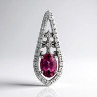 Colgante en plata con Turmalina púrpura de Brasil (de Melo Essence)