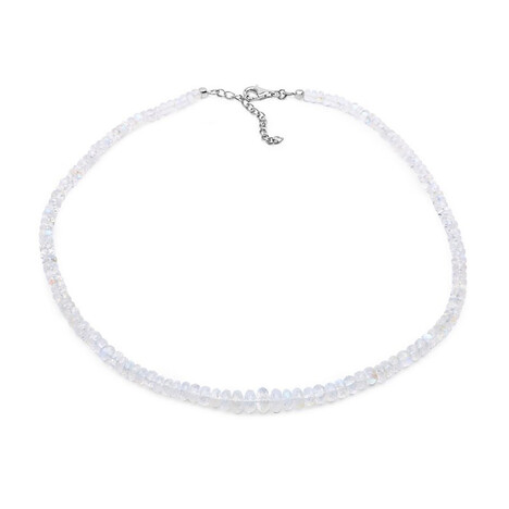 Collana in argento con Pietra di Luna Arcobaleno