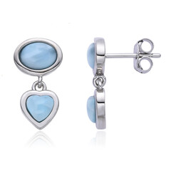 Larimar Silver Earrings