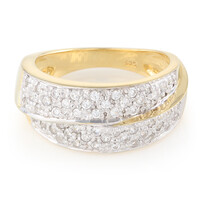 Anello placcato in oro con Zircone