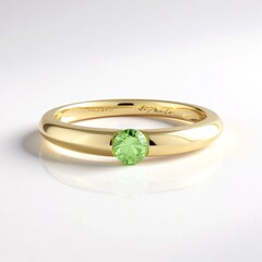 Anello in oro con Tsavorite della Tanzania