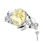 Baltischer Limonen-Bernstein-Silberring (dagen)