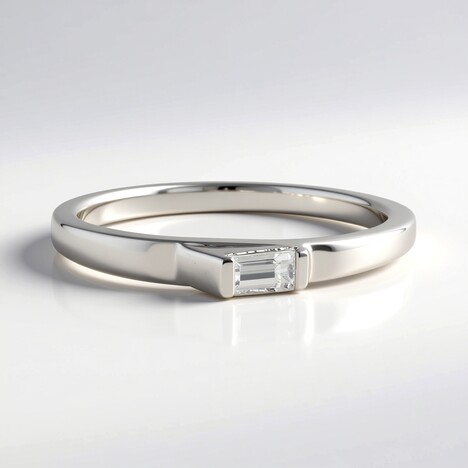 Bague en argent et Zircon