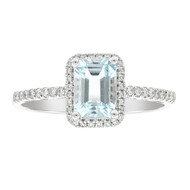 AAA-Brasilianischer Aquamarin-Goldring
