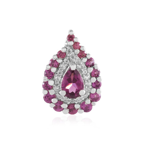 Rhodolite Silver Pendant