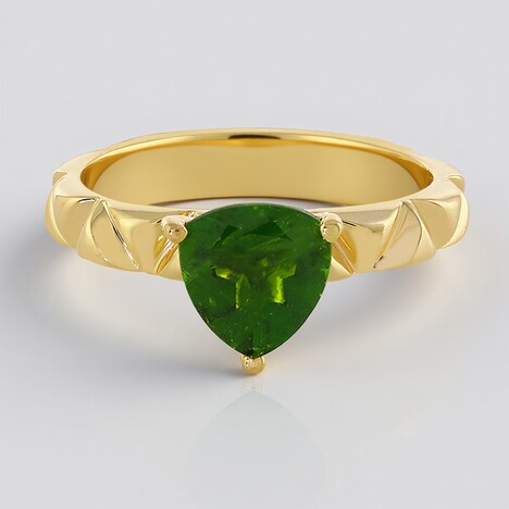 Anello in argento con Diopside Russo