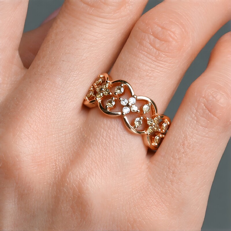 Anello in oro con Diamante Rose de France SI1 di Argyle (Annette)