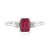 Zilveren ring met een Bemainty robijn