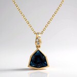 Collana in oro con Topazio Blu Londra (CIRARI)