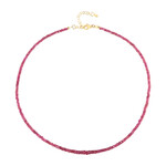 Madagaskar-Rubin-Silberhalskette