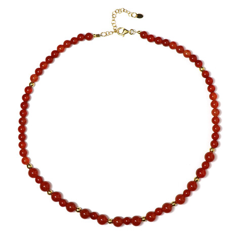 Red Onyx Silver Necklace
