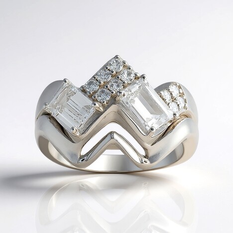 Anello in argento con Topazio Bianco (Remy Rotenier)