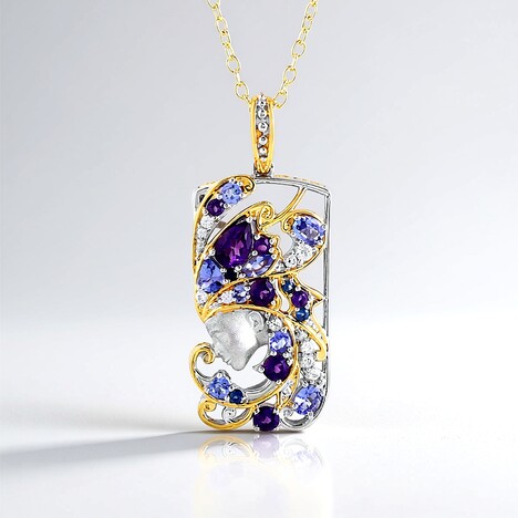 Collana in argento con Ametista (Gems en Vogue)