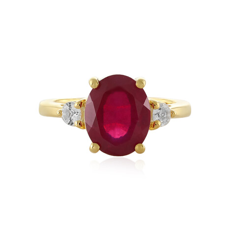 Zilveren ring met een Madagaskar Robijn