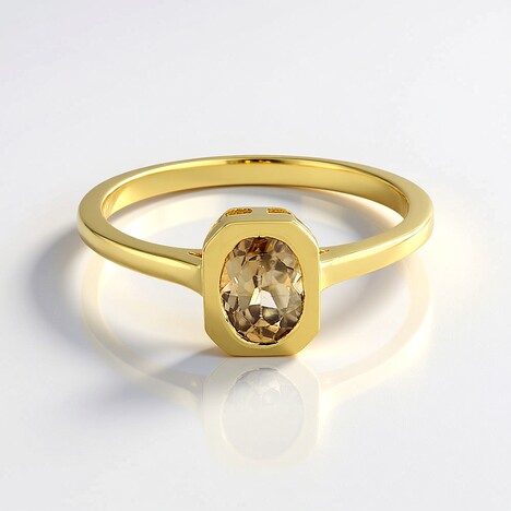 Anello in argento con Zircone Mandarino (Adela Silber)