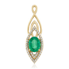 Ciondolo in oro con Smeraldo Zambia