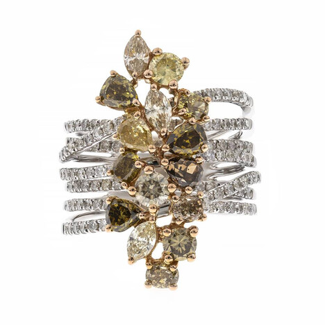 SI2 Fancy-Diamant-Goldring (CIRARI)