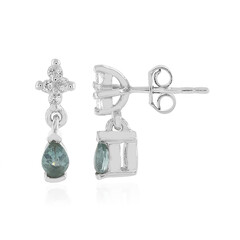 Blauer Apatit-Silberohrringe