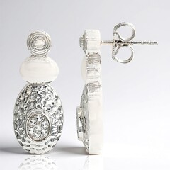 Orecchini in argento con Topazio Bianco (MONOSONO COLLECTION)