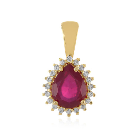 Madagaskar-Rubin-Goldanhänger