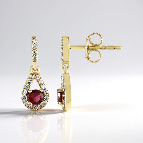 Orecchini in oro con Spinello Rosso