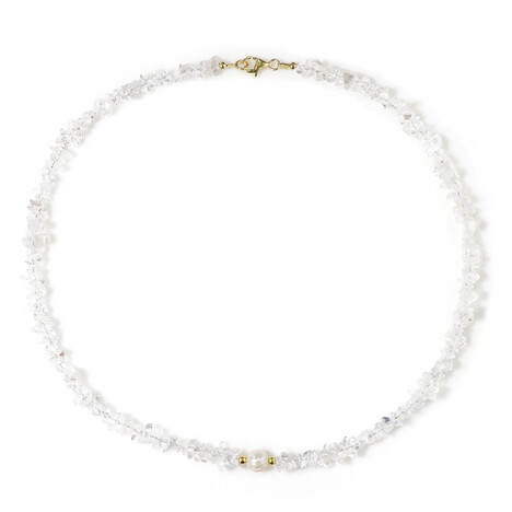 Collar en plata con Cuarzo blanco (Riya)
