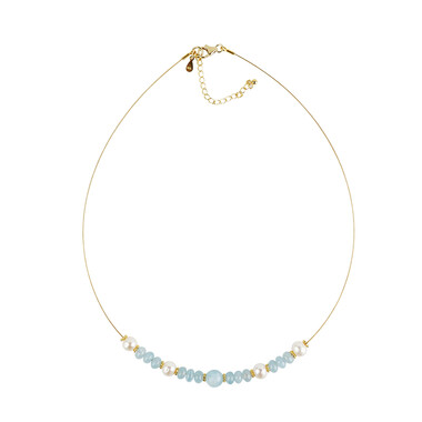 Collana in acciaio inossidabile con Acquamarina