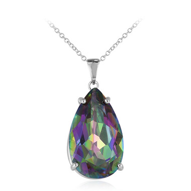 Collier en argent et Quartz mystique