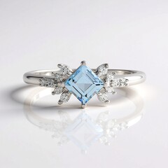 Anello in argento con Topazio Blu Cielo