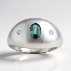 Anello in argento con Zaffiro Petrolio