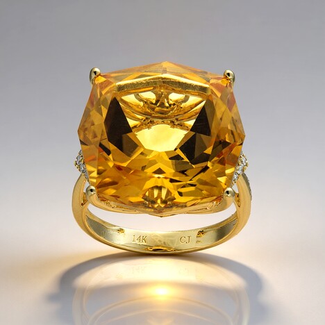 Anello in oro con Citrino (CIRARI)