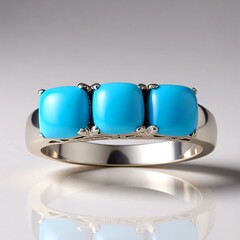 Anello in argento con Turchese Sleeping Beauty