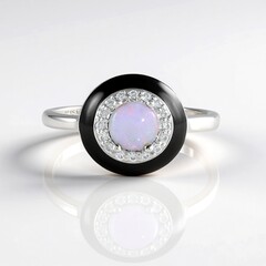 Anello in argento con Opale Australiano