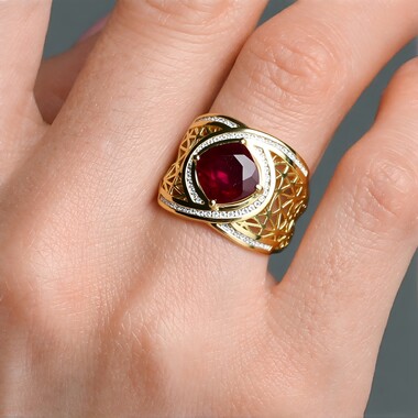 Anillo en oro con Rubí de Madagascar (Ornaments by de Melo)