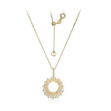 Weißer Topas-Silberhalskette