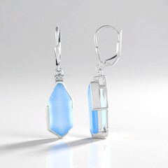 Orecchini in argento con Onice Blu