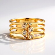 Anello in oro con Diamante Cioccolato I2 (SUHANA)