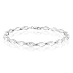 Zilveren armband met witte topaasstenen
